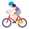 Woman Biking- Light Skin Tone emoji on Microsoft